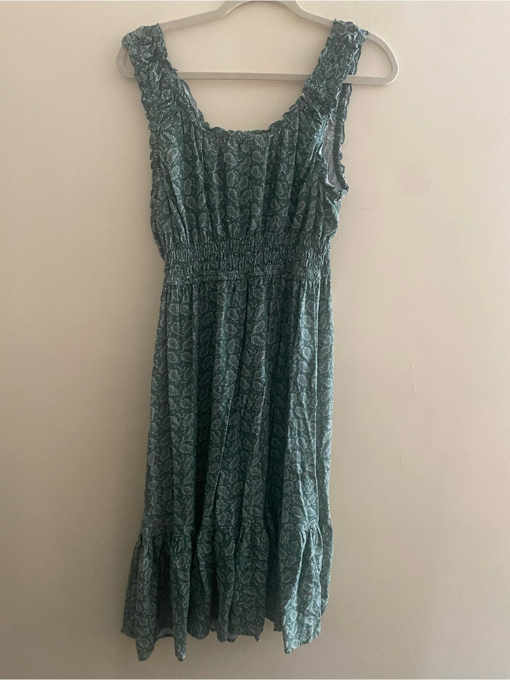 Patrons of Peace Teal Floral Midi Dress